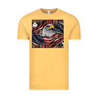 Vintage Mustard American eagle Vintage Tee - CowhideDigitalArt