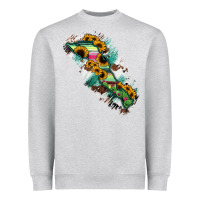 Heather Grey Baja California Sur State Of Mexico Map Heavyweight Sweatshirt - RanaPortraitStore