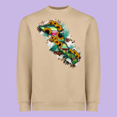 Baja California Sur State Of Mexico Map Heavyweight Sweatshirt Designed By Ranaportraitstore