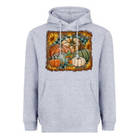 Heather Grey pumpkins with sunflowers Heavyweight Hoodie - RanaPortraitStore