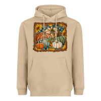 Mushroom pumpkins with sunflowers Heavyweight Hoodie - RanaPortraitStore