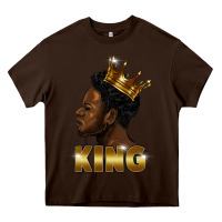 Chocolate Brown black king Heavy Core Tee - FaDigitalArtStudio