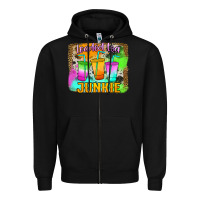 Black Loaded Tea Junkie Zipper Hoodie - Jasminsmagicworld