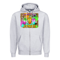 Heather Grey Loaded Tea Junkie Zipper Hoodie - Jasminsmagicworld