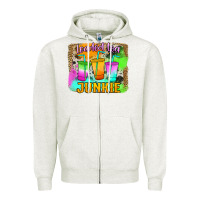 Oatmeal Heather Loaded Tea Junkie Zipper Hoodie - Jasminsmagicworld