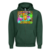 Sports Green Loaded Tea Junkie Zipper Hoodie - Jasminsmagicworld