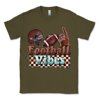 Army Green football vibes Classic Tee - BarkalooDesign