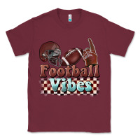 Burgundy football vibes Classic Tee - BarkalooDesign