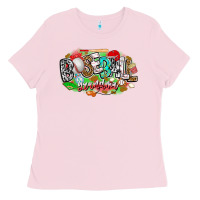 Bubblegum Pink baseball grandma Ladies Tee - CowhideDigitalArt