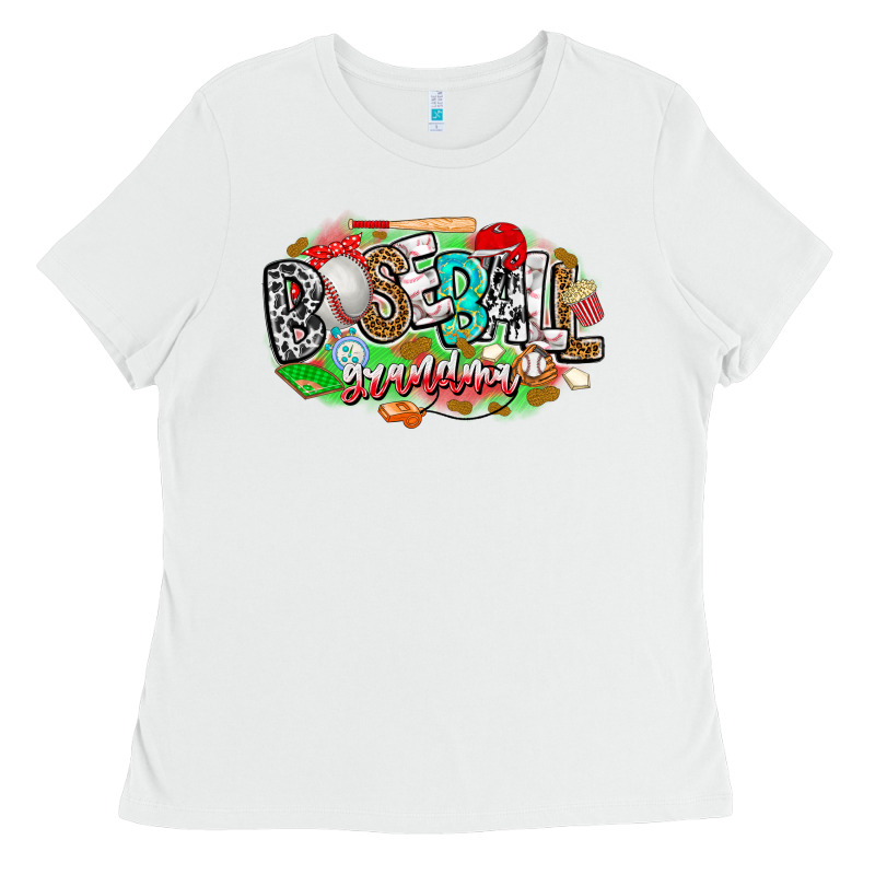 Baseball Grandma Ladies Tee by CowhideDigitalArt | Teevron