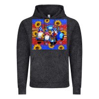 Vintage Black American flag gnomes truck sunflowers star leopard glitter Vintage Hoodie - Artiststas