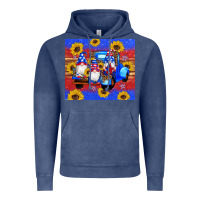 Vintage Denim American flag gnomes truck sunflowers star leopard glitter Vintage Hoodie - Artiststas