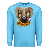 Ocean Blue Colorodo Bighorn Sheep Premium Sweatshirt - Jasminsmagicworld