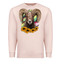 Pale Pink Colorodo Bighorn Sheep Premium Sweatshirt - Jasminsmagicworld