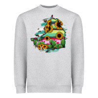 Heather Grey Campeche State Of Mexico Map Heavyweight Sweatshirt - RanaPortraitStore