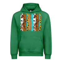 Emerald turquoise sunflowers cowhide leopard glitter background Urban Hoodie - RanaPortraitStore