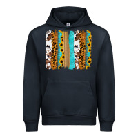 Navy turquoise sunflowers cowhide leopard glitter background Urban Hoodie - RanaPortraitStore