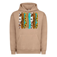 Pigment Burro turquoise sunflowers cowhide leopard glitter background Urban Hoodie - RanaPortraitStore