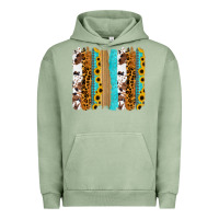 Pigment Oil Green turquoise sunflowers cowhide leopard glitter background Urban Hoodie - RanaPortraitStore