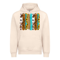 Sandshell turquoise sunflowers cowhide leopard glitter background Urban Hoodie - RanaPortraitStore