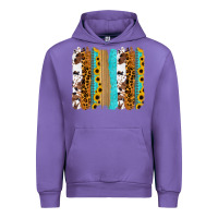 Tulip turquoise sunflowers cowhide leopard glitter background Urban Hoodie - RanaPortraitStore