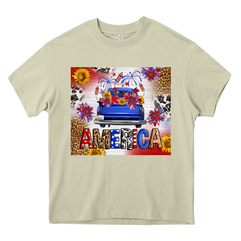 Fourth Of July America Truck Heavy Core Tee by FaDigitalArtStudio | Teevron