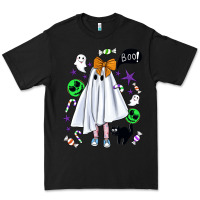 Black cute ghost halloween Premium Tee - BundleAndBundleShop