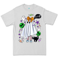 Dove Grey cute ghost halloween Premium Tee - BundleAndBundleShop