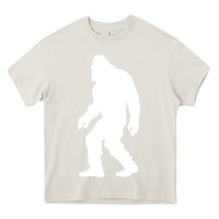 Cream bigfoot walking silhouette Heavy Core Tee - artisFamous