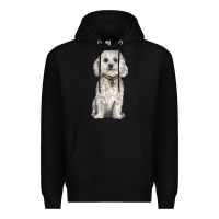 Black bichon frise dog Premium Hoodie - BarkalooDesign