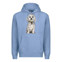 Colony Blue bichon frise dog Premium Hoodie - BarkalooDesign