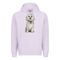 Lilac bichon frise dog Premium Hoodie - BarkalooDesign
