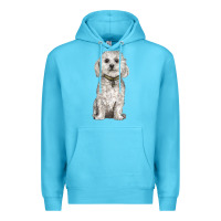 Ocean Blue bichon frise dog Premium Hoodie - BarkalooDesign