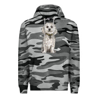 Slate Camo bichon frise dog Premium Hoodie - BarkalooDesign