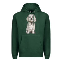 Sports Green bichon frise dog Premium Hoodie - BarkalooDesign