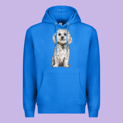 Bichon Frise Dog Premium Hoodie Designed By Barkaloodesign