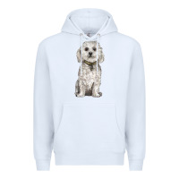 White bichon frise dog Premium Hoodie - BarkalooDesign