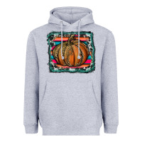 Heather Grey leopard pumpkin with serape background Heavyweight Hoodie - RanaPortraitStore