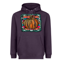 Plum leopard pumpkin with serape background Heavyweight Hoodie - RanaPortraitStore