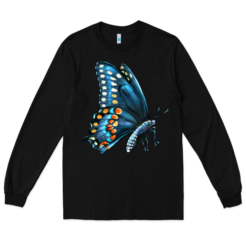 Black Shallowtail Long Sleeve Tee by LillyAllenDesigns | Teevron