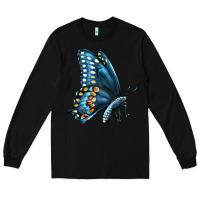 Black Black Shallowtail Long Sleeve Tee - LillyAllenDesigns