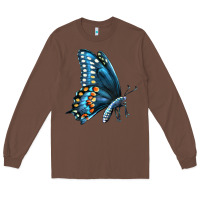 Chestnut Black Shallowtail Long Sleeve Tee - LillyAllenDesigns