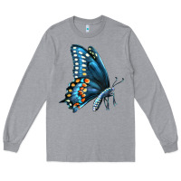 Heather Grey Black Shallowtail Long Sleeve Tee - LillyAllenDesigns