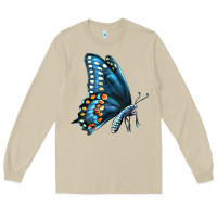 Mushroom Black Shallowtail Long Sleeve Tee - LillyAllenDesigns