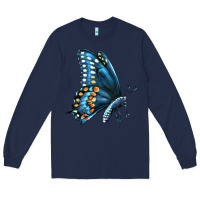 Navy Black Shallowtail Long Sleeve Tee - LillyAllenDesigns