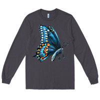 Smoke Black Shallowtail Long Sleeve Tee - LillyAllenDesigns