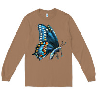 Toasted Coconut Black Shallowtail Long Sleeve Tee - LillyAllenDesigns