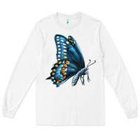 White Black Shallowtail Long Sleeve Tee - LillyAllenDesigns