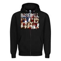 Black baseball dad Zipper Hoodie - Jasminsmagicworld