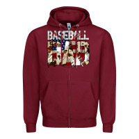 Burgundy baseball dad Zipper Hoodie - Jasminsmagicworld